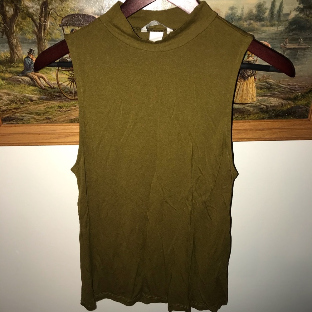 H&M sleeveless mock neck top